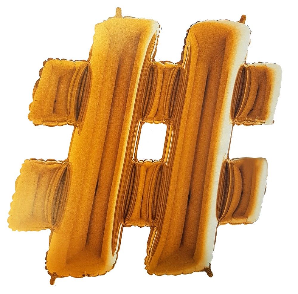 Folienballon - Buchstabe # - Gold 