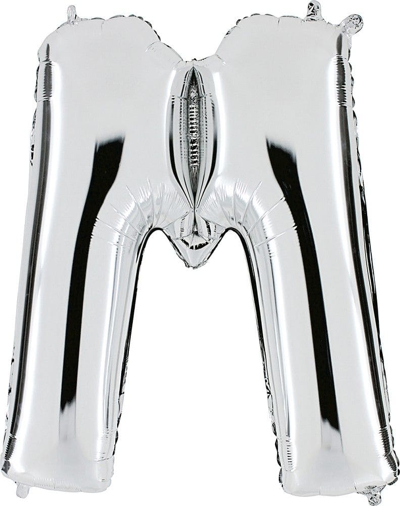 Folienballon - Buchstabe M - Silber 