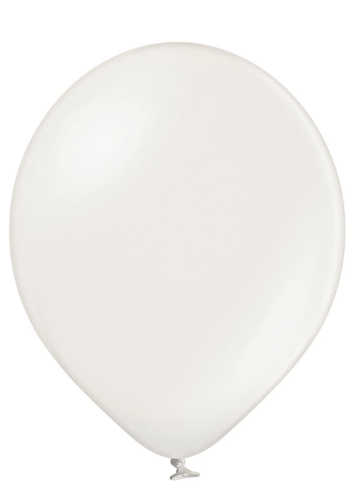 Latexballon - Weiß Metallic - 30cm
