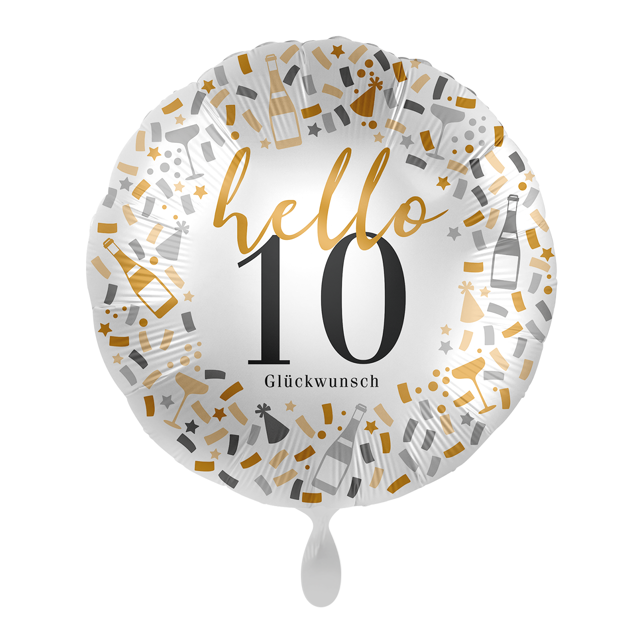 Folienballon - hello 10  - 45cm